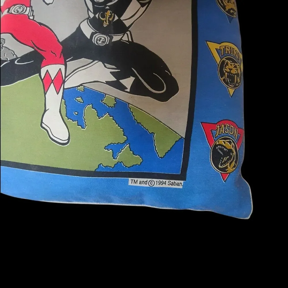 Vtg 1994 Mighty Morphin Power Rangers Pillow Rare Stitched Version Not The Case